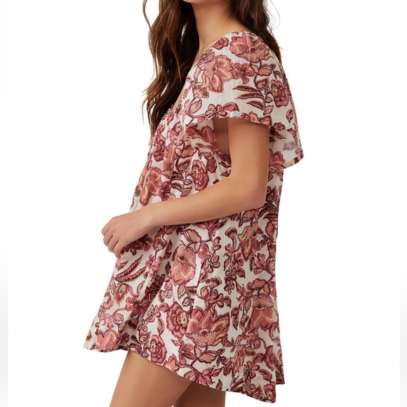 Free People Tunic Ivory Combo Colored Dress Size XS - Picture 2 of 4